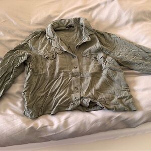 Dynamite Green Long Sleeve Tee Casual Top